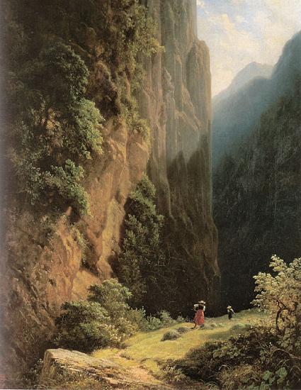 Carl Spitzweg Maherinnen im Gebirge